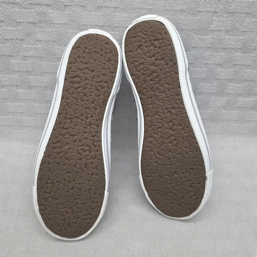 Coach Francesca Shoes Womens Size 10 Gray Canvas Slip On Sneaker A6340
